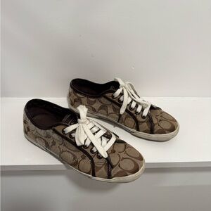 Coach Brown and Cream Sneakers